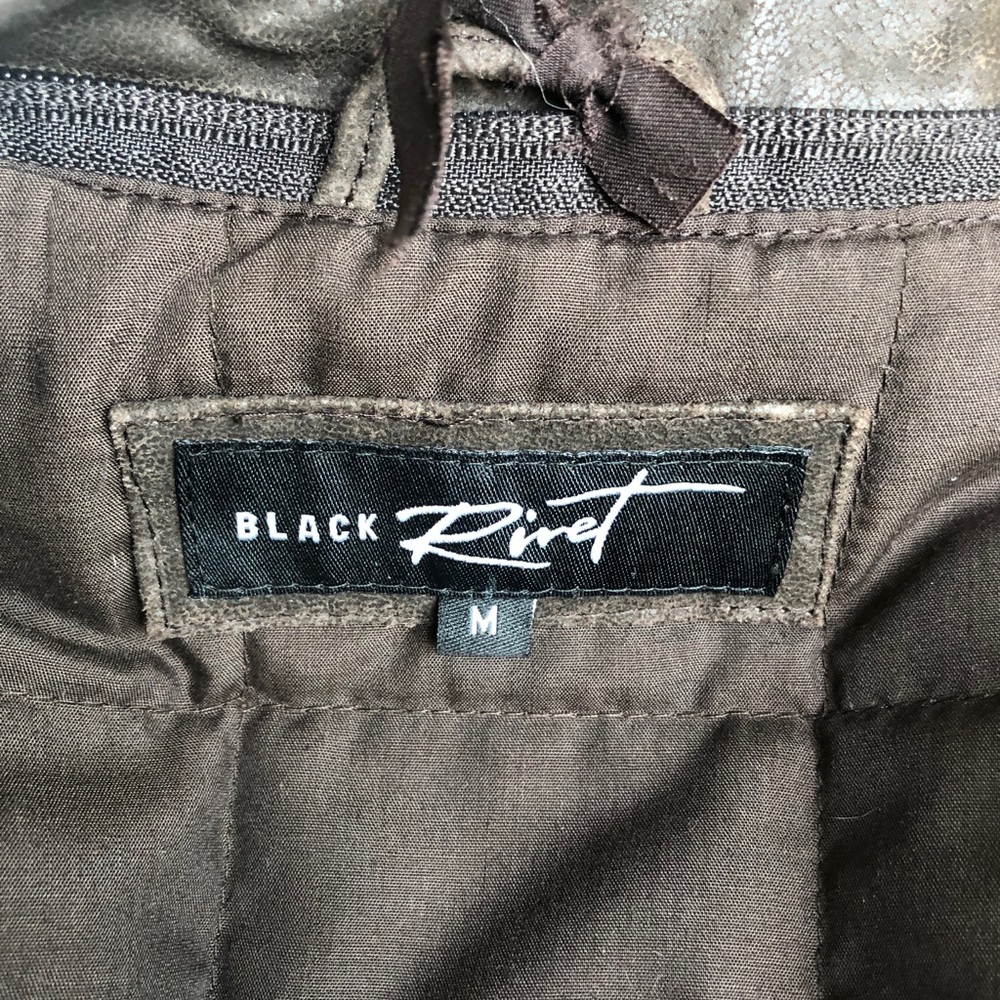 Black Rivet - Brown Leather Jacket - Picture 4 of 5